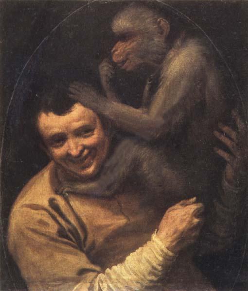 Annibale Carracci Portrait of a Young Man with a Monkey